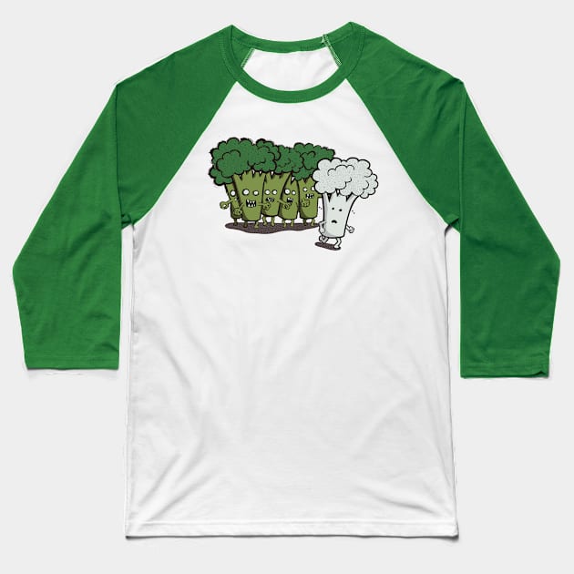 The Walking Broccoli Baseball T-Shirt by Kent_Zonestar